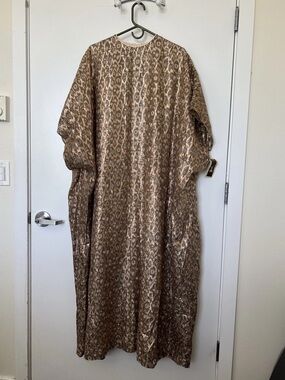 VINTAGE DEADSTOCK DAVID BROWN CALIFORNIA METALLIC LAME CAFTAN